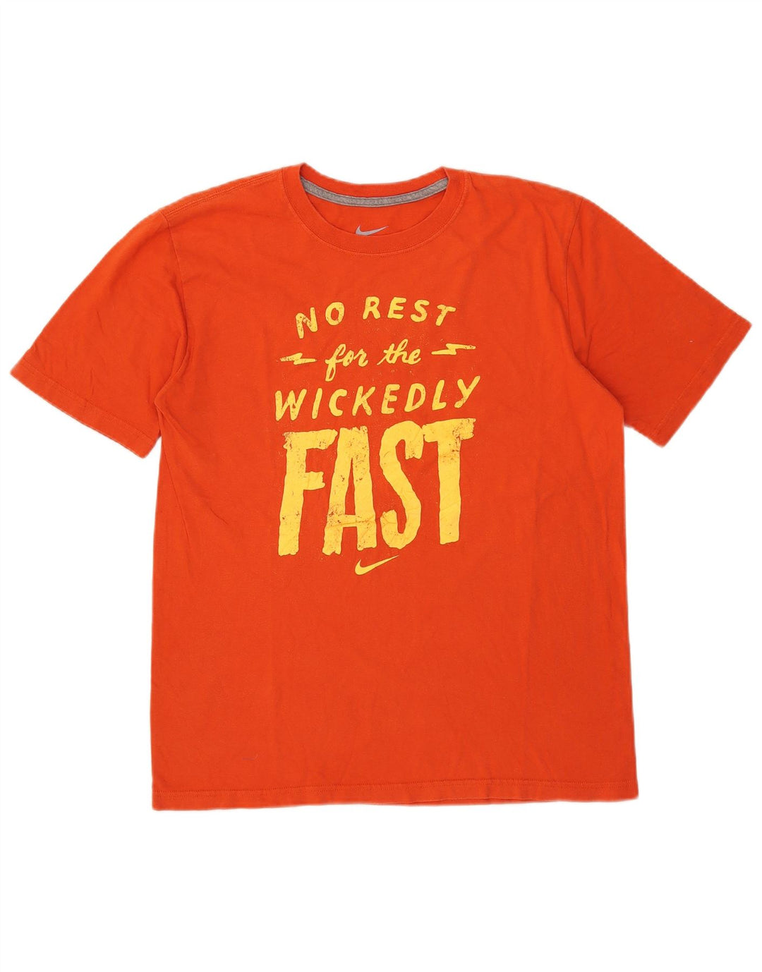 Camiseta Nike Masculina Regular Fit Graphic Top Médio Algodão Laranja