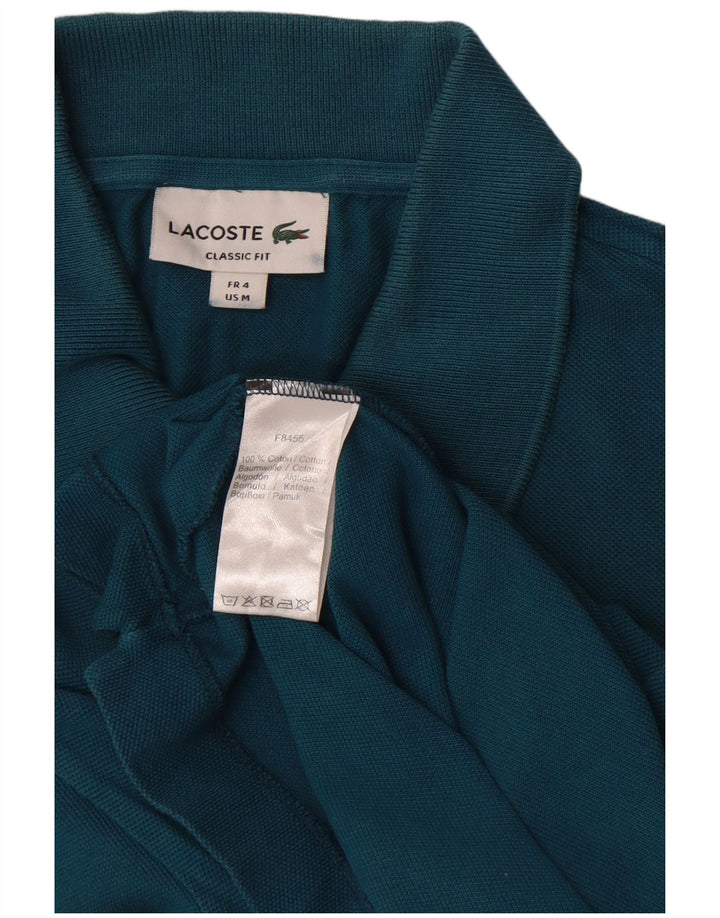 Camisa polo masculina Lacoste Classic Fit tamanho 4 algodão azul médio