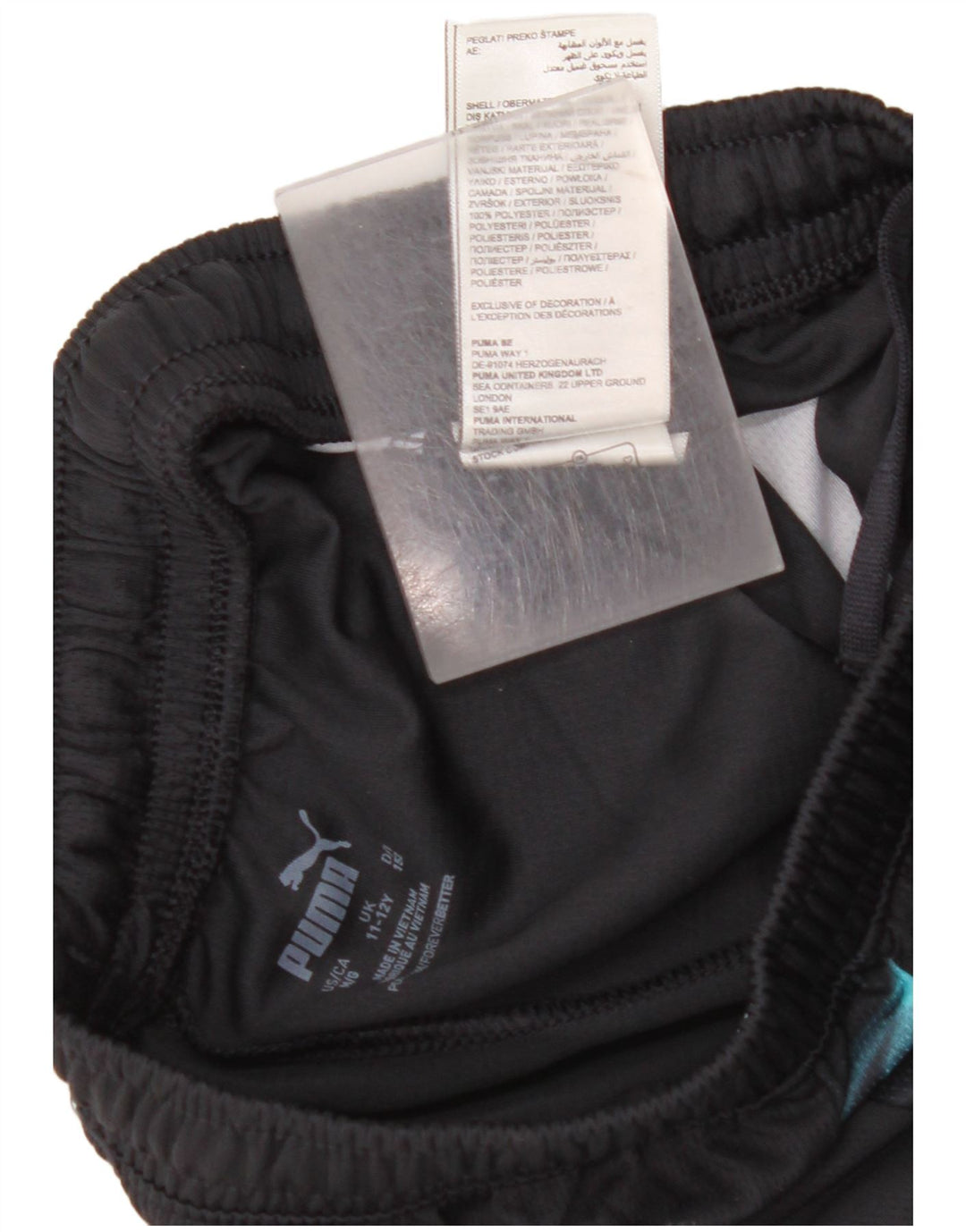 Shorts esportivos masculinos PUMA Manchester City 11-12 anos pretos