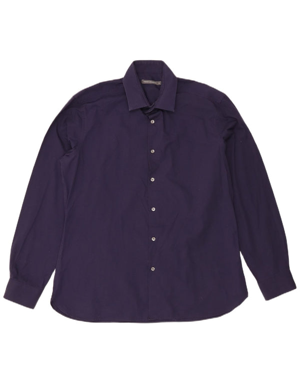 Camisa masculina French Connection XL azul marinho algodão