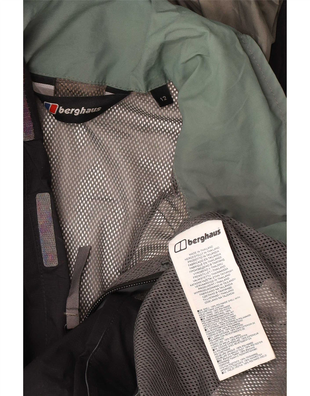 Jaqueta de chuva com capuz Berghaus Boys 11-12 anos preta poliamida
