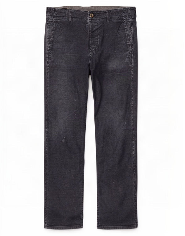 Marlboro Classics Mens Jeans retos desgastados W36 L32 algodão azul marinho