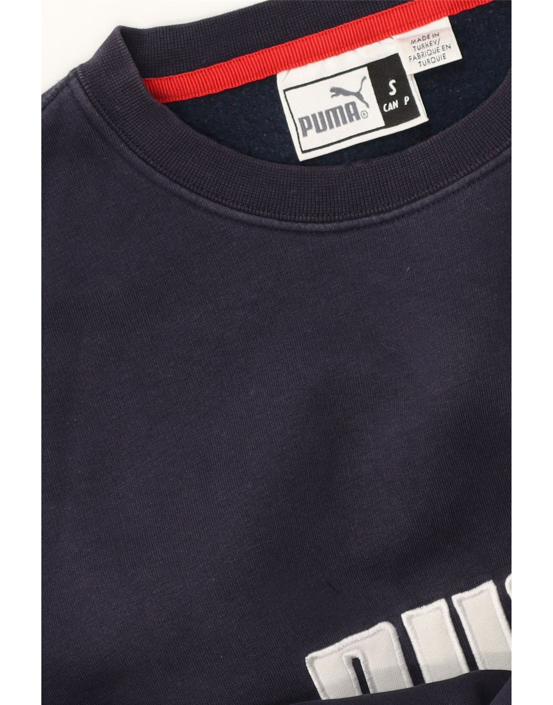 Puma Mens Graphic Moletom Jumper Pequeno Azul Marinho