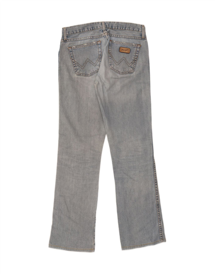 Wrangler feminino hipster bootcut jeans W27 L34 azul algodão