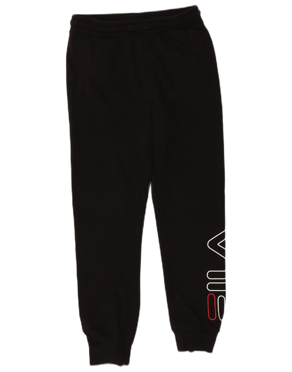 FILA Meninos Calças de Treino Gráfico Joggers 11-12 Anos Preto