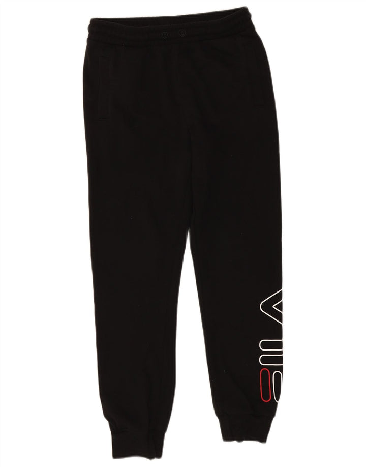 FILA Meninos Calças de Treino Gráfico Joggers 11-12 Anos Preto