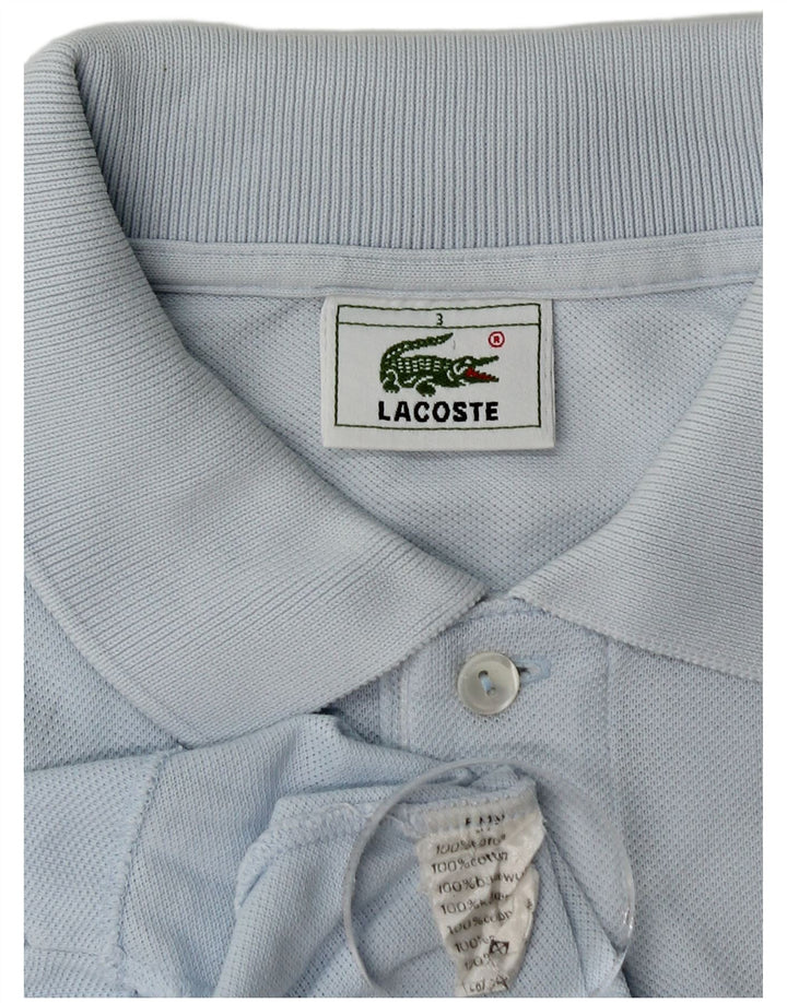 Camisa polo masculina Lacoste tamanho 3 pequeno algodão azul