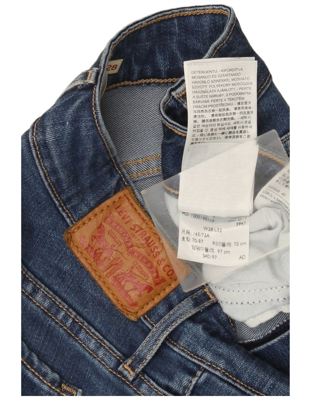 Calça jeans feminina Levi's W28 L28 azul Lyocell