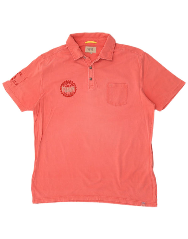 Camisa pólo gráfica masculina Camel Active 2XL rosa