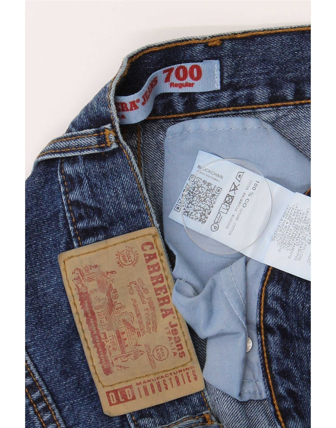 Carrera Mens 700 Regular Fit Straight Jeans W36 L33 Azul Algodão