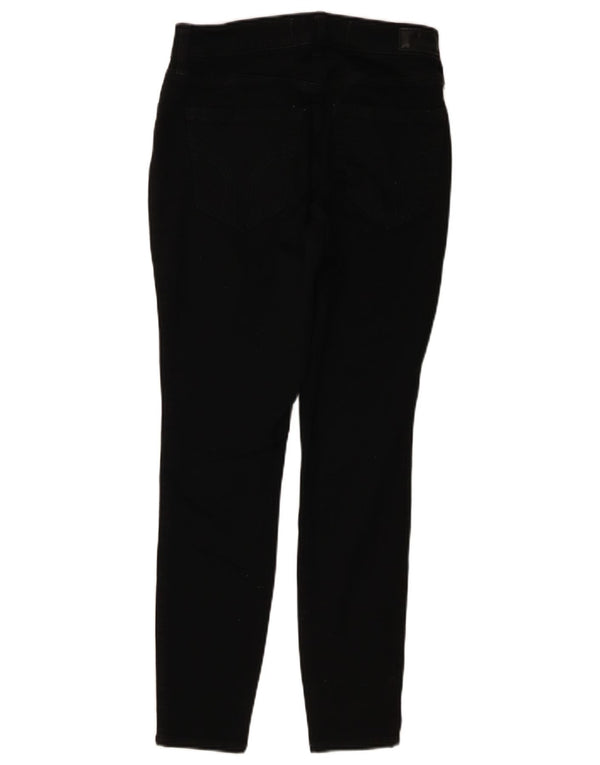 Calça jeans feminina Hollister curvada de cintura alta super skinny W29 L26 algodão preto