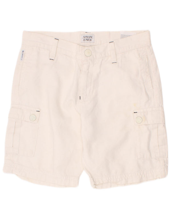 Shorts Cargo Armani Junior Meninos 7-8 Anos W24 Algodão Branco