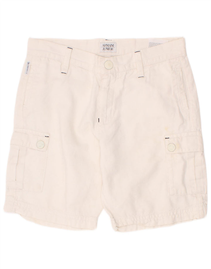 Shorts Cargo Armani Junior Meninos 7-8 Anos W24 Algodão Branco