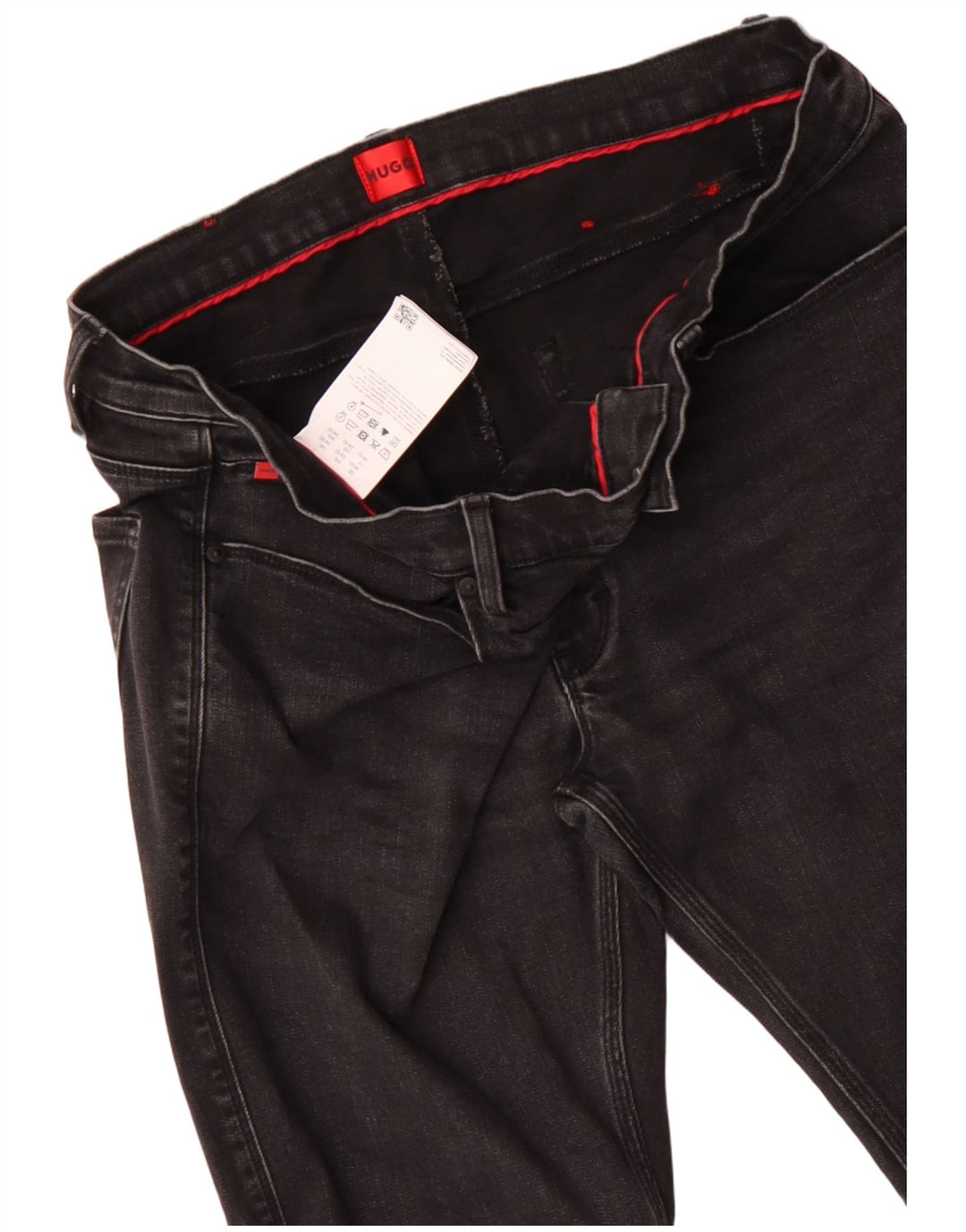 HUGO BOSS Mens Jeans Slim W34 L32 Algodão Preto