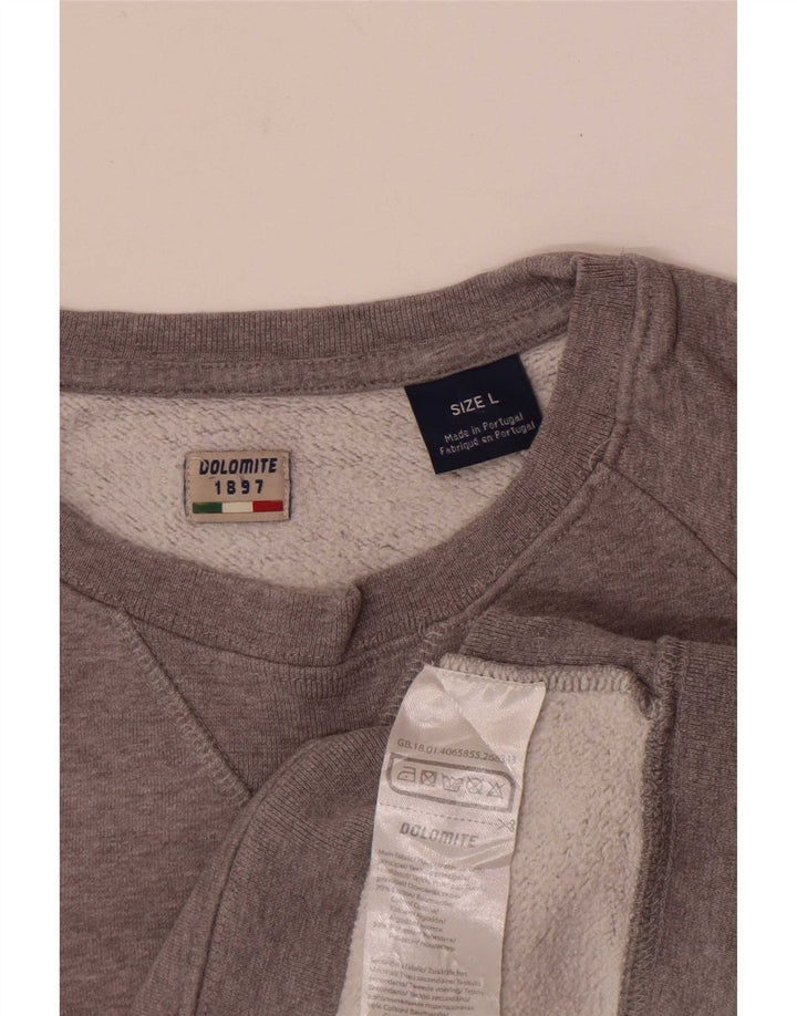Dolomite moletom gráfico masculino jumper grande algodão manchado cinza