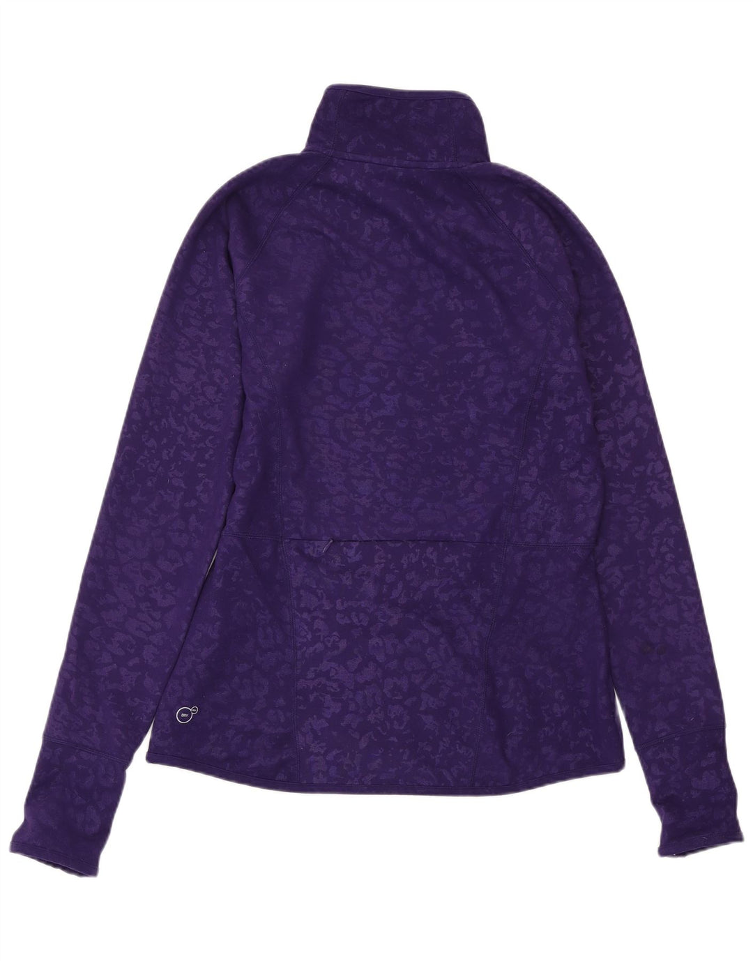 PUMA Womens Tracksuit Top Jacket UK 14 Grande Roxo Animal Print Poliéster