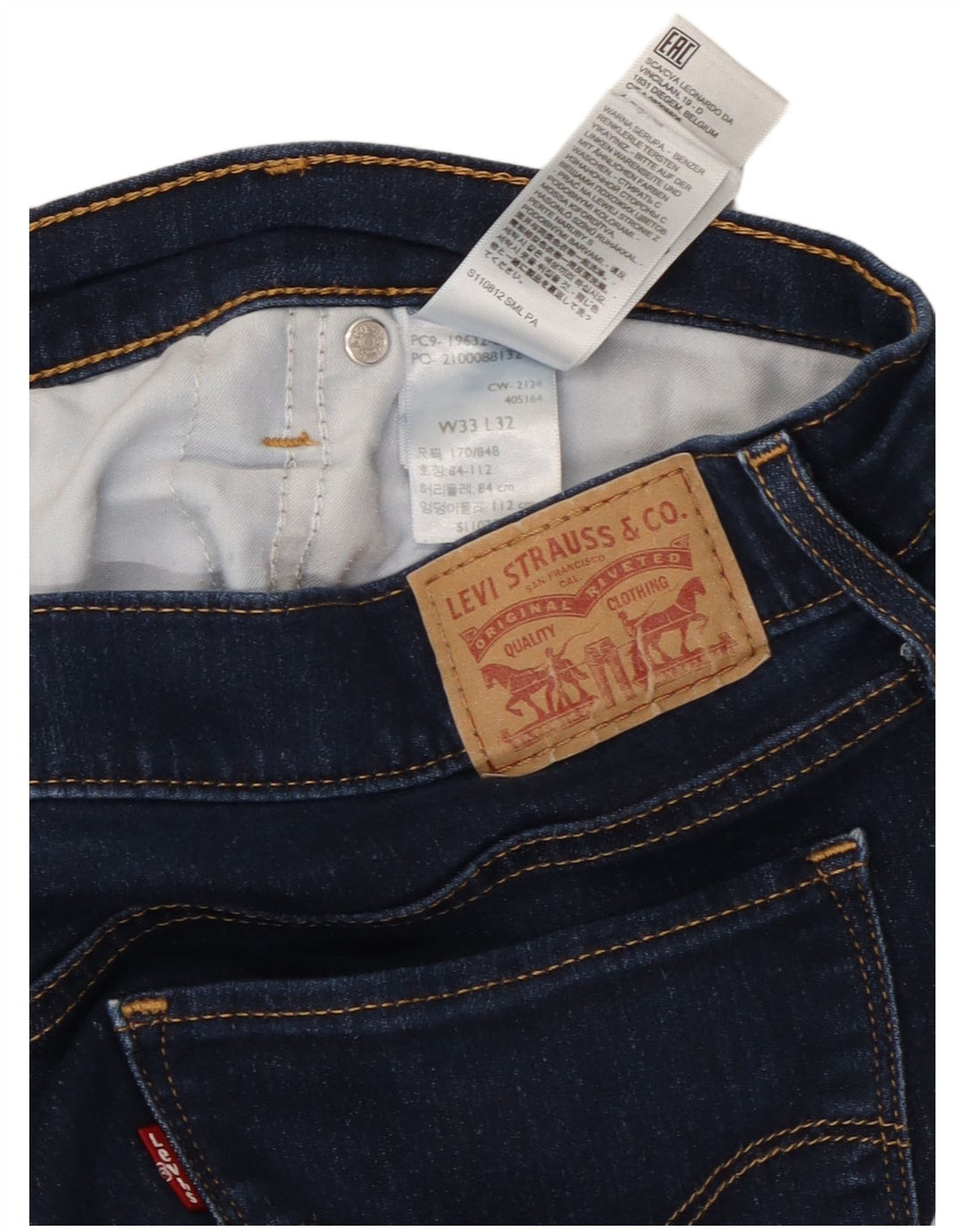 Calça jeans feminina Levi's 315 Shaping Bootcut W33 L32 azul marinho algodão