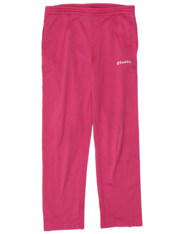 Calça de treino feminina Lotto com estampa gráfica UK 14 grande bloco colorido rosa