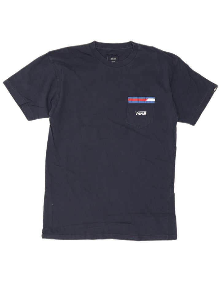 Camiseta VANS masculina Classic Fit Top médio algodão azul marinho
