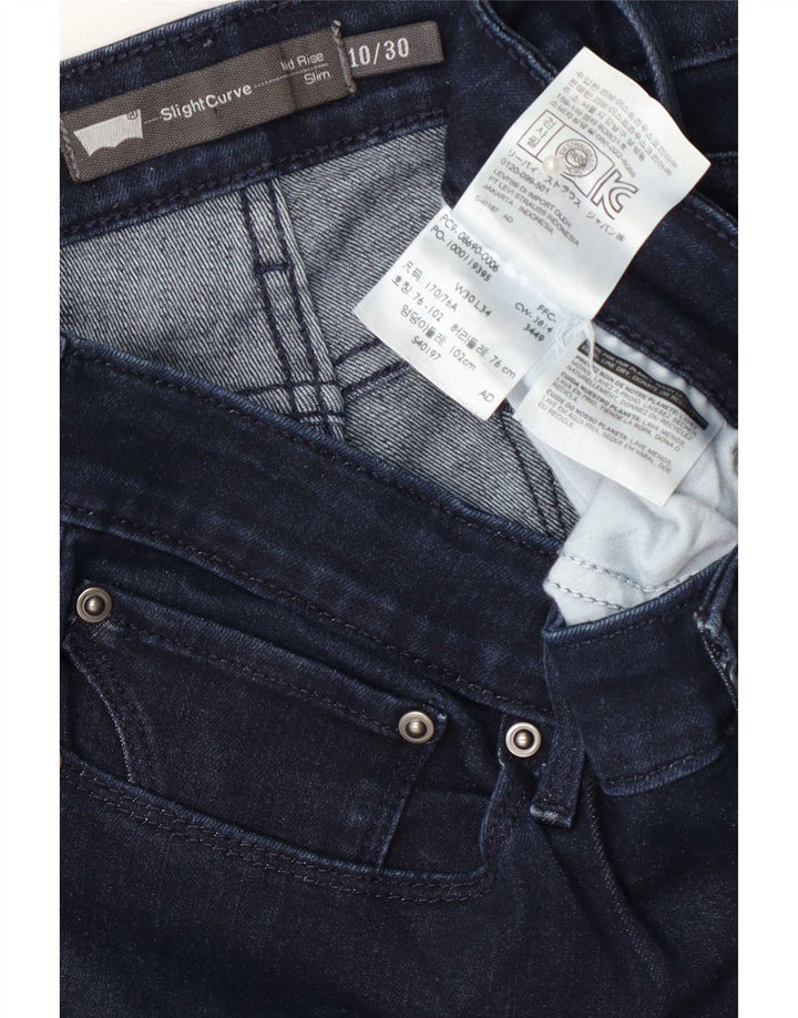 Calça jeans feminina Levi's Slight Curve Mid Rise Slim W30 L34 Azul marinho