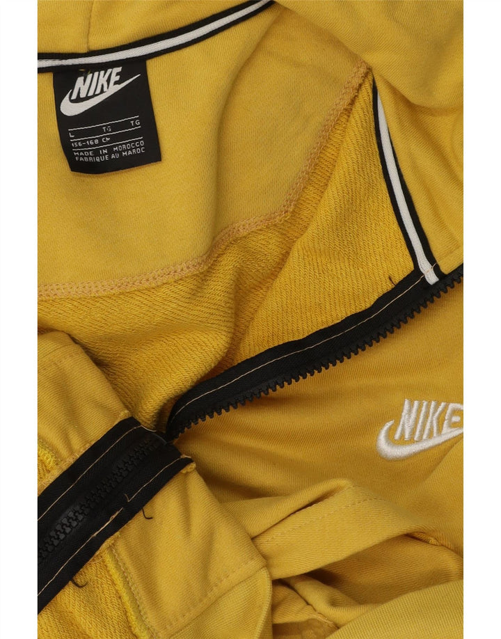 Suéter Nike Boys Zip com capuz 12-13 anos grande amarelo
