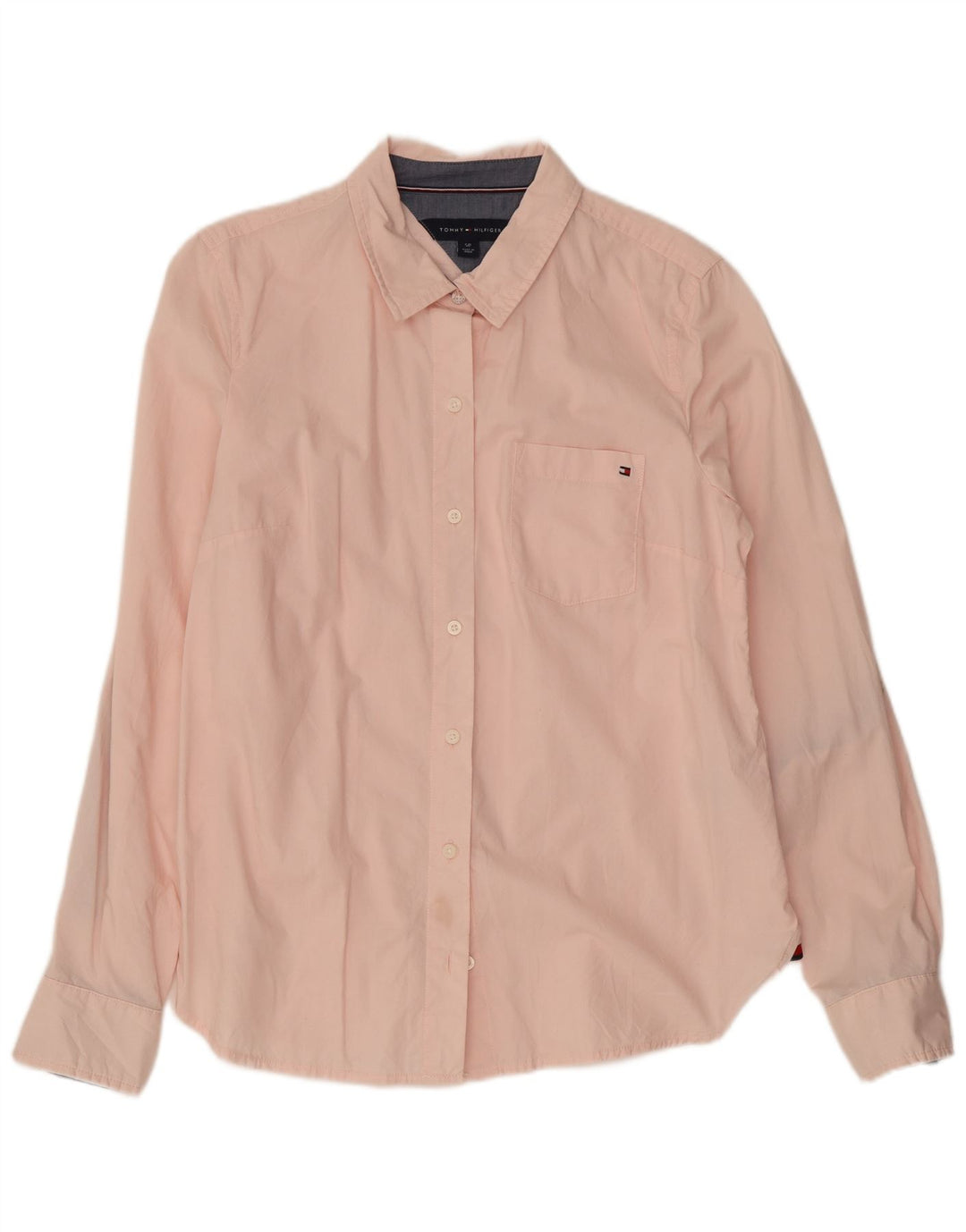 Camisa Tommy Hilfiger Feminina UK 10 Pequena Algodão Rosa