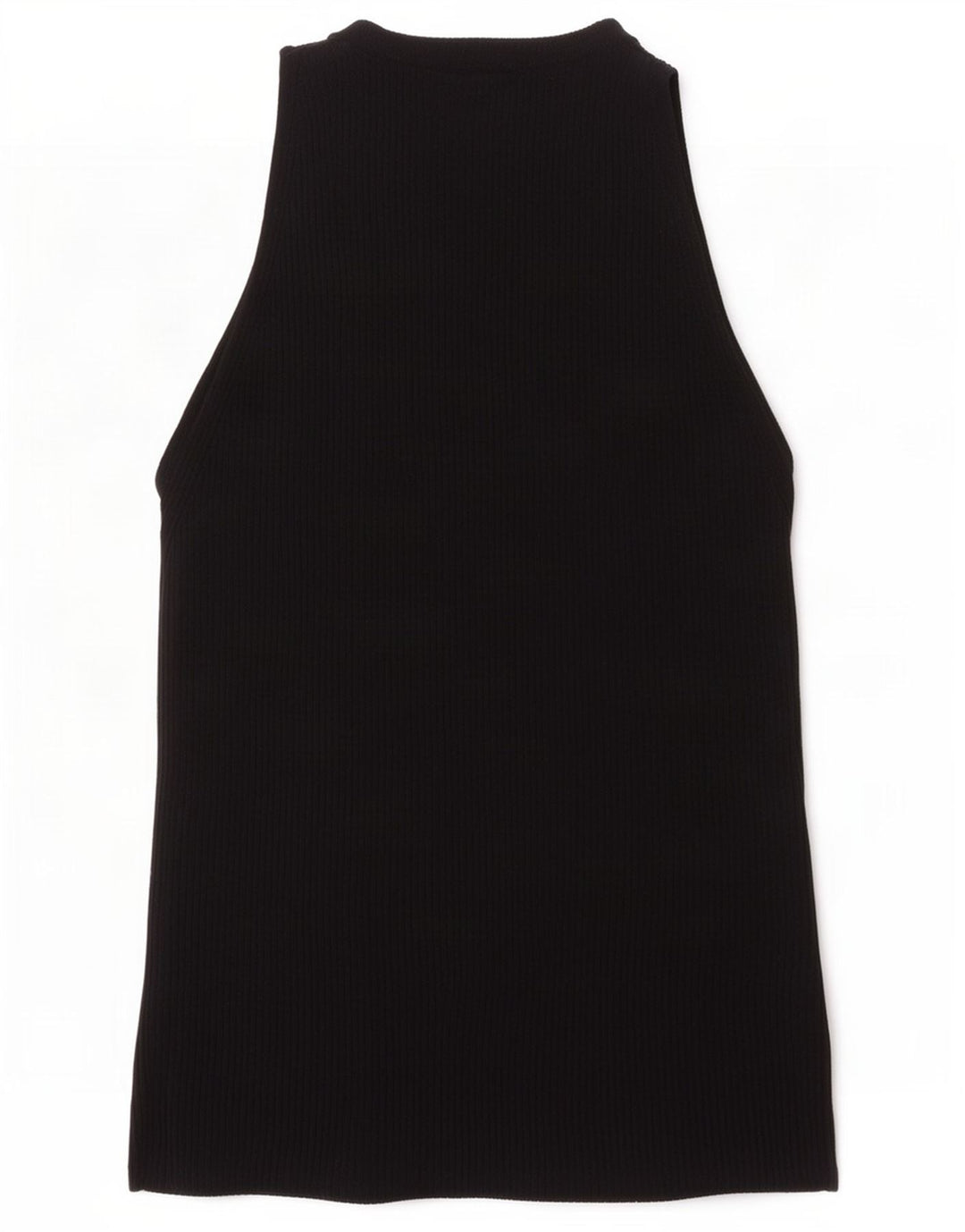 Zara Womens Crop Vest Top UK 8 Pequeno Preto Viscose
