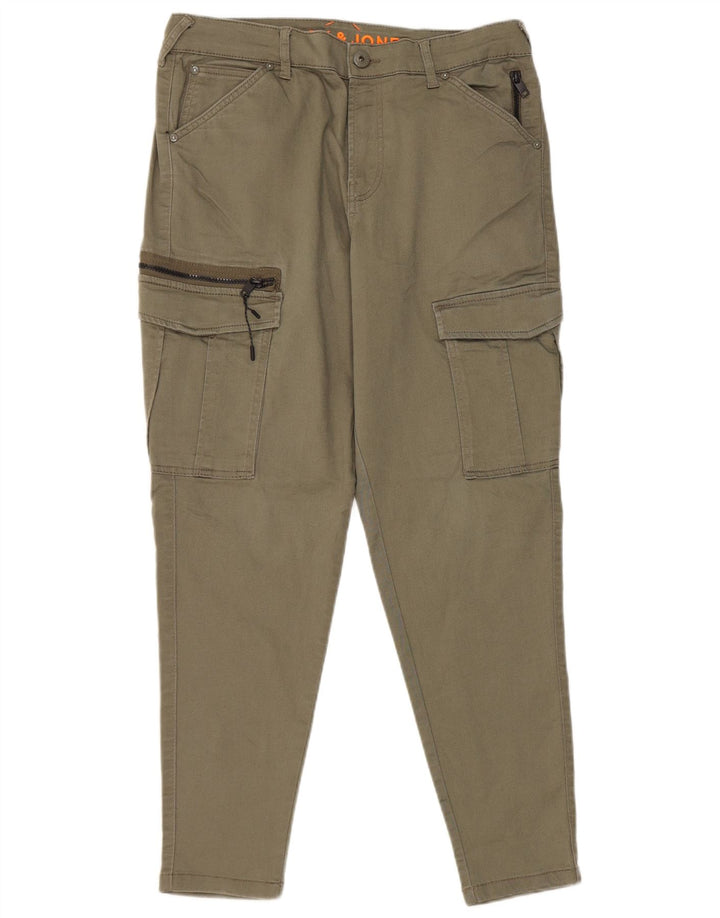 Calça cargo slim masculina Jack & Jones W32 L28 cáqui