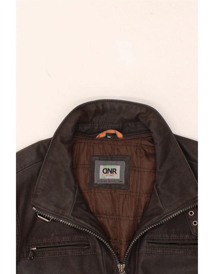 Jaqueta de couro masculina DNR IT 56 3XL couro marrom