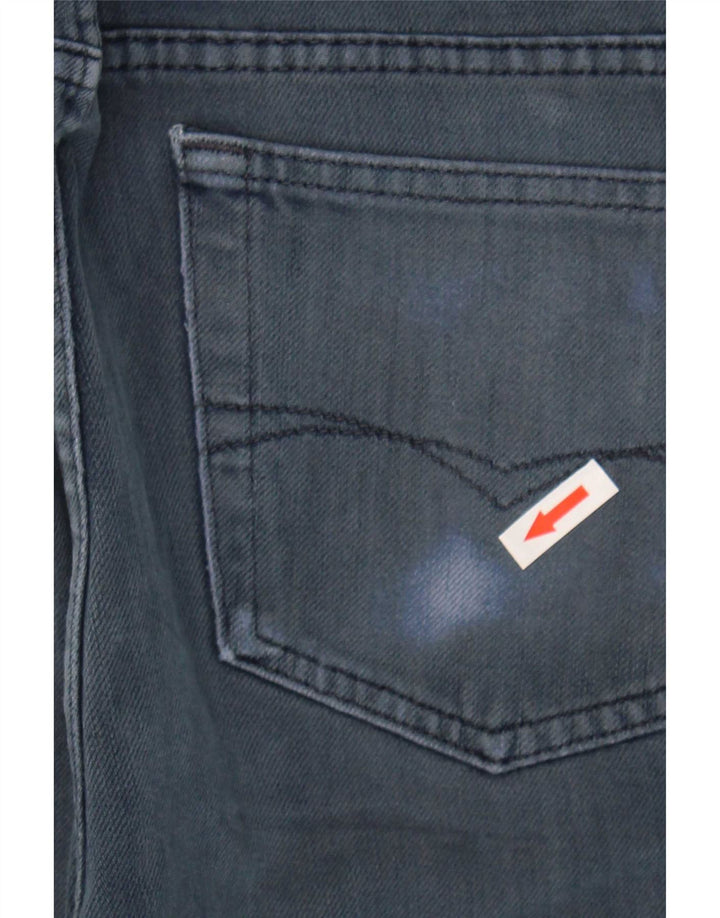 Calça jeans masculina Marks & Spencer Blue Harbor Straight W34 L31 algodão marinho