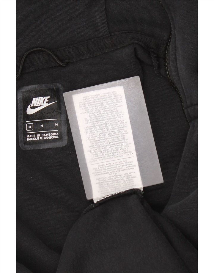 Suéter Nike masculino com capuz e zíper médio preto algodão