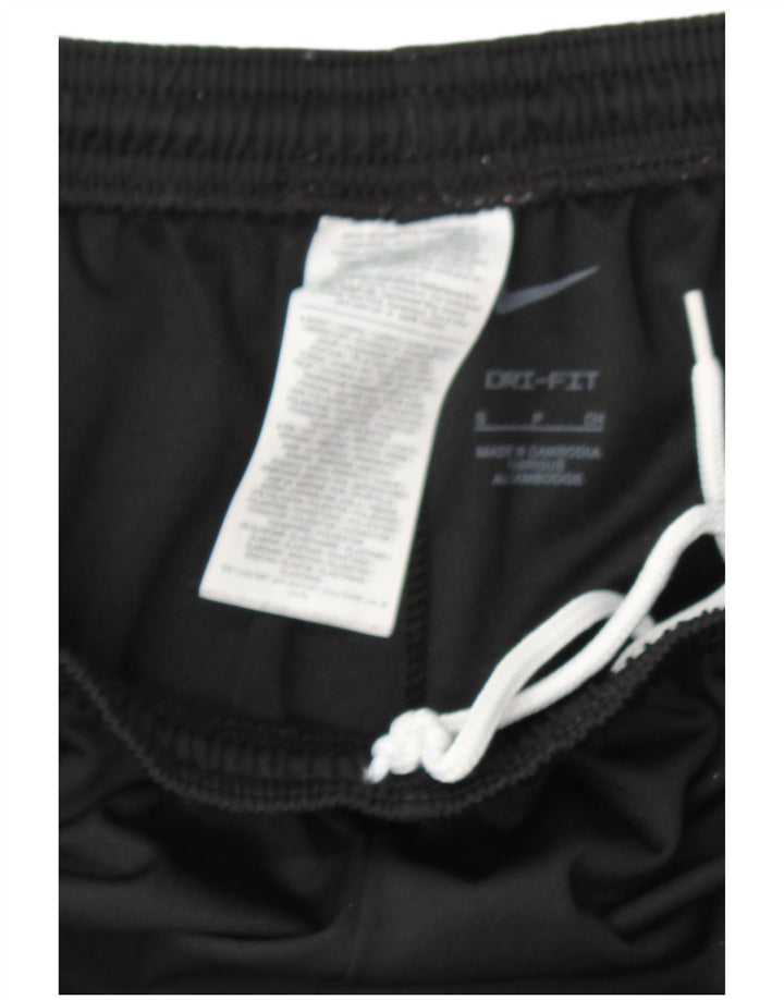 Calça de treino masculina NIKE Dri Fit pequena preta de poliéster