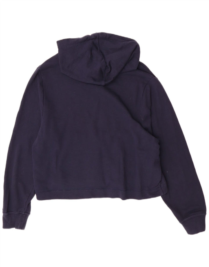 Suéter com capuz gráfico feminino Tommy Hilfiger Reino Unido 14 algodão azul marinho médio