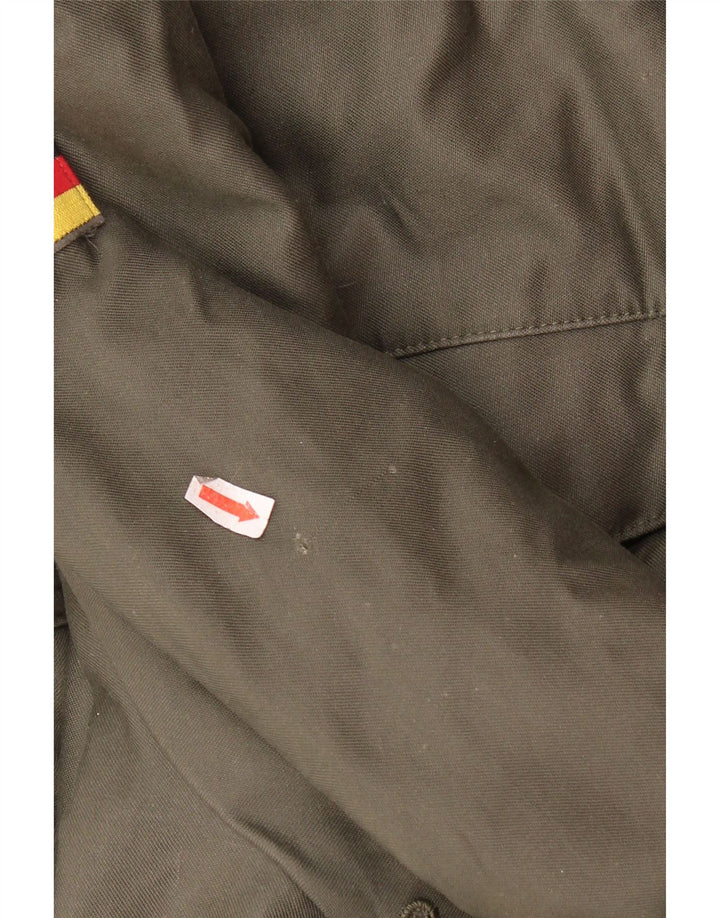 Jaqueta Parka Militar Vintage Masculina com Capuz UK 38 Médio Caqui