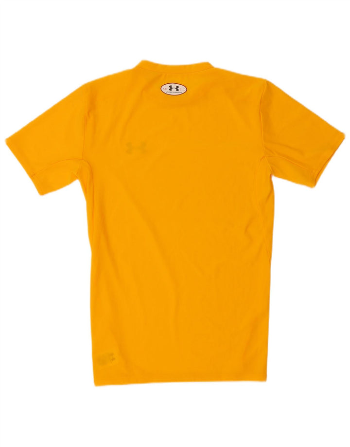 Camiseta masculina Under Armour Heat Gear grande poliéster amarelo