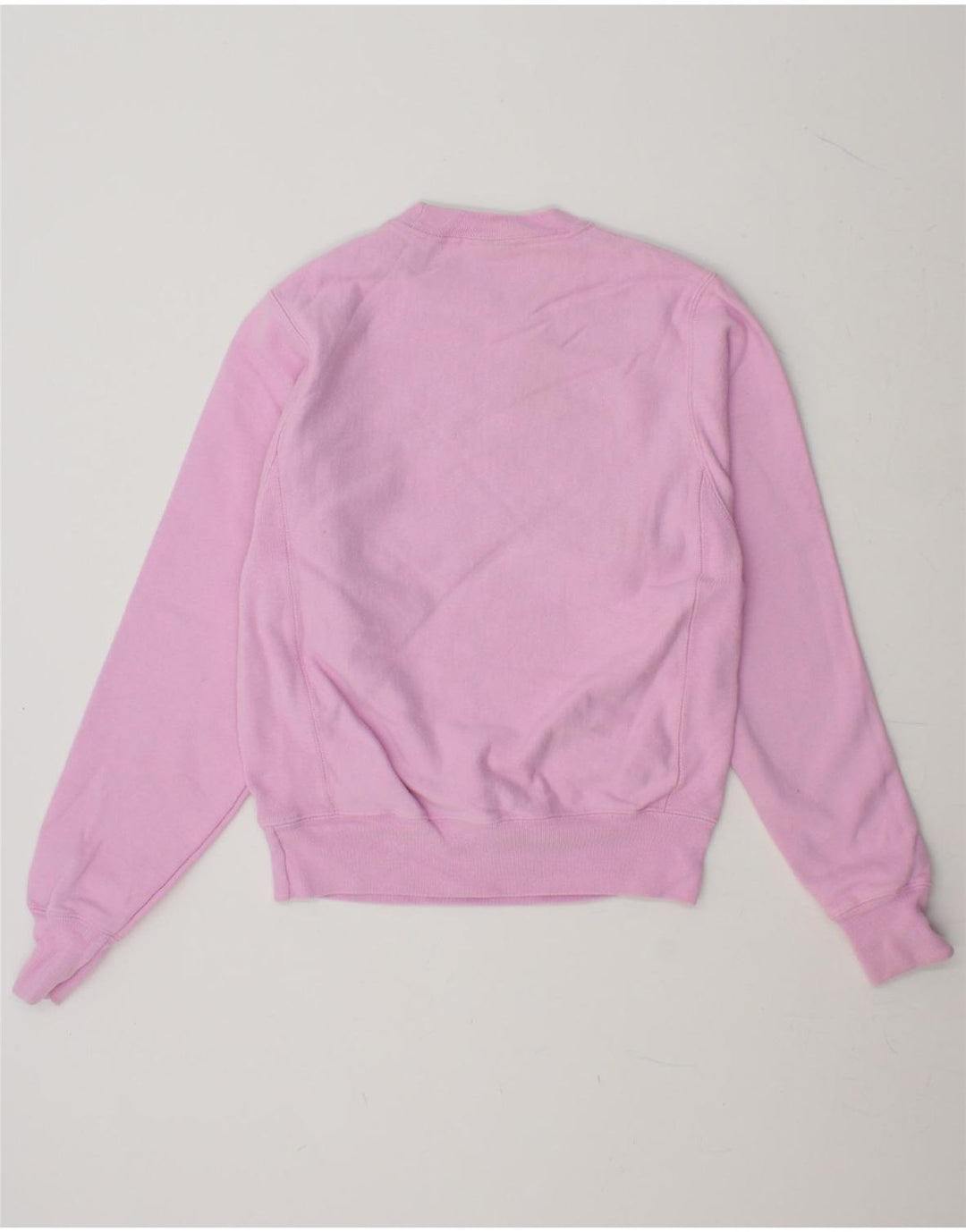 CHAMPION Womens Oversized Sweatshirt Jumper UK 6 XS Pink Cotton Vintage Champion and Second-Hand Champion from Messina Hembry 