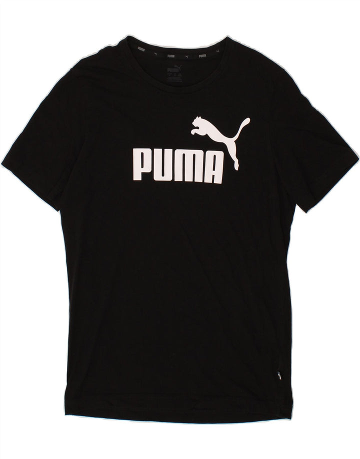 PUMA Mens Graphic T-Shirt Top Medium Black Cotton Vintage Puma and Second-Hand Puma from Messina Hembry 
