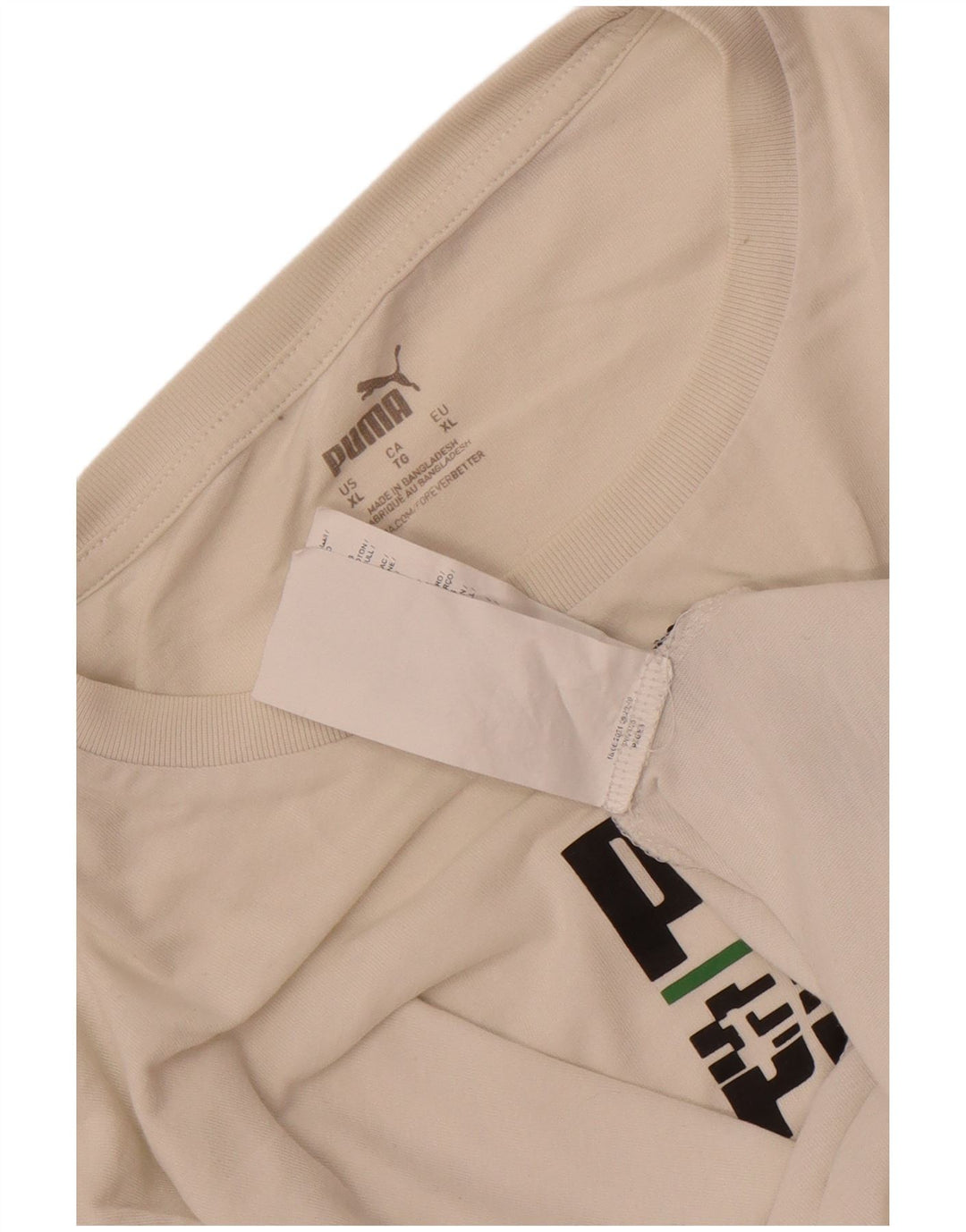 Camiseta masculina Puma Graphic Top XL algodão branco