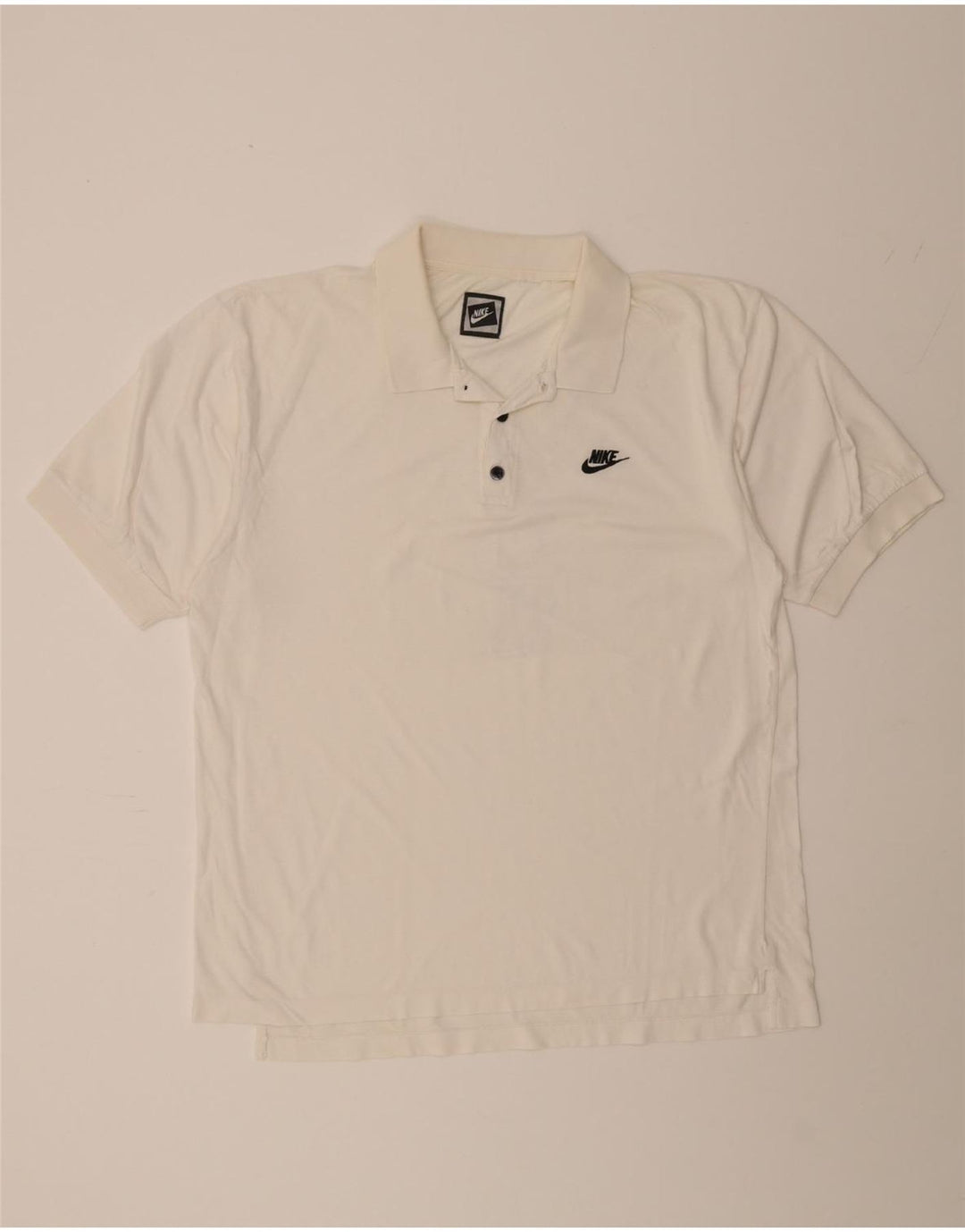 NIKE Mens Polo Shirt XL White Vintage Nike and Second-Hand Nike from Messina Hembry 
