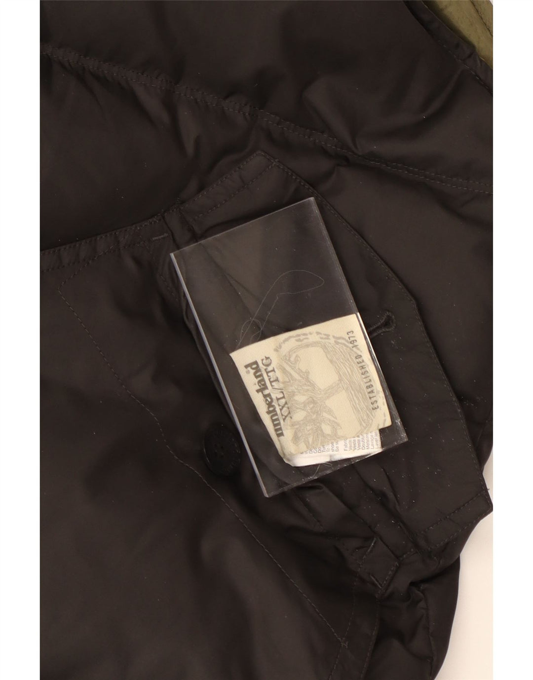 Colete acolchoado reversível masculino TIMBERLAND UK 44 2XL cáqui Colourblock Nylon