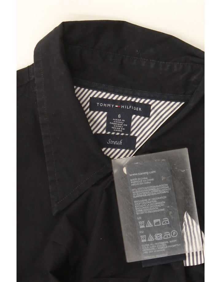 Camisa feminina Tommy Hilfiger EUA 6 médio algodão preto