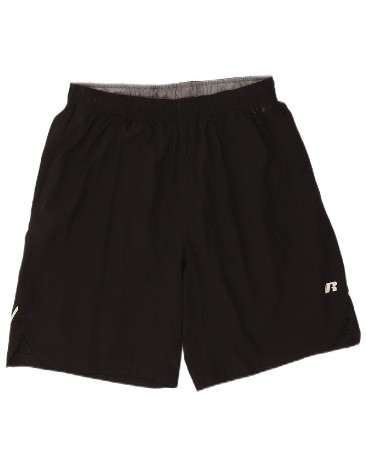 Shorts esportivos masculinos Russell Athletic médio preto