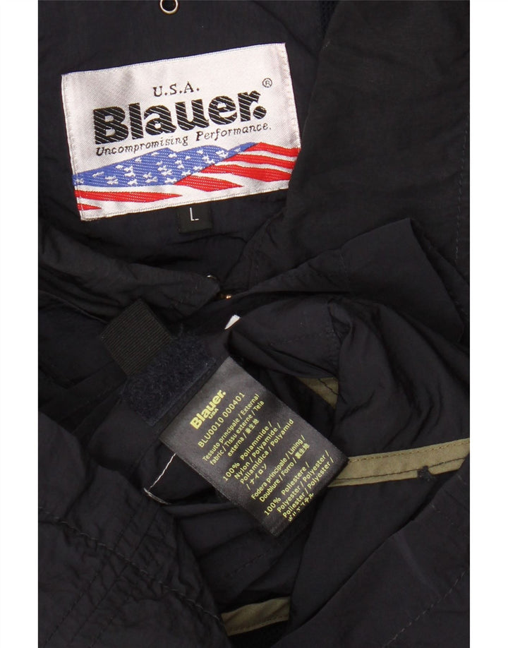 Jaqueta utilitária masculina Blauer UK 40 grande poliamida azul marinho