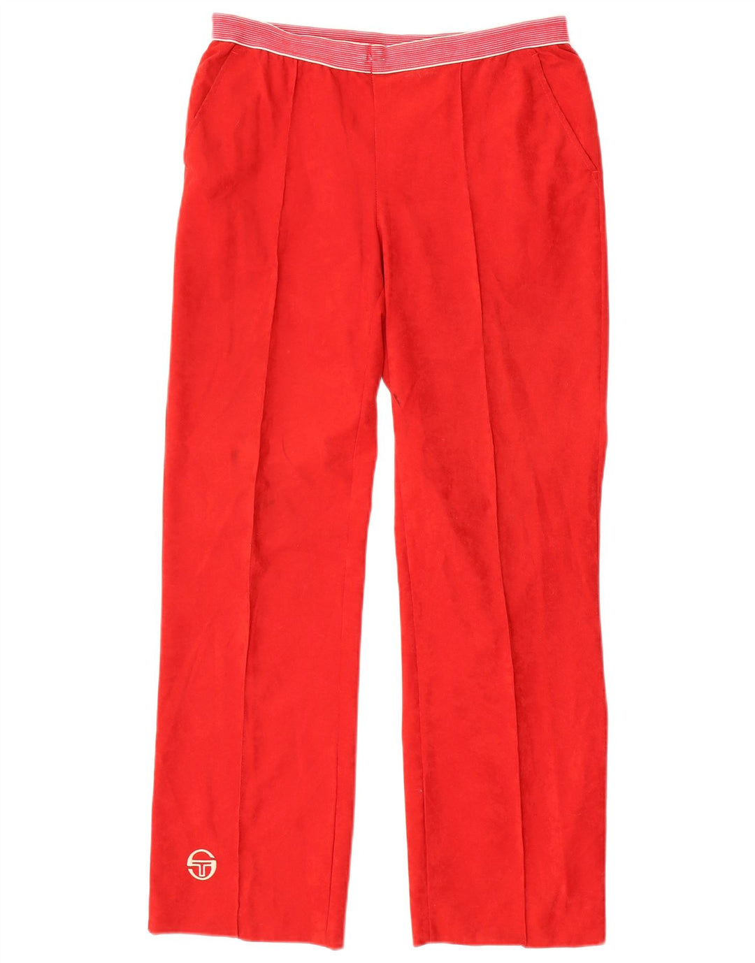 SERGIO TACCHINI Calça de treino feminina IT 48 XL W34 L29 Triacetato vermelho