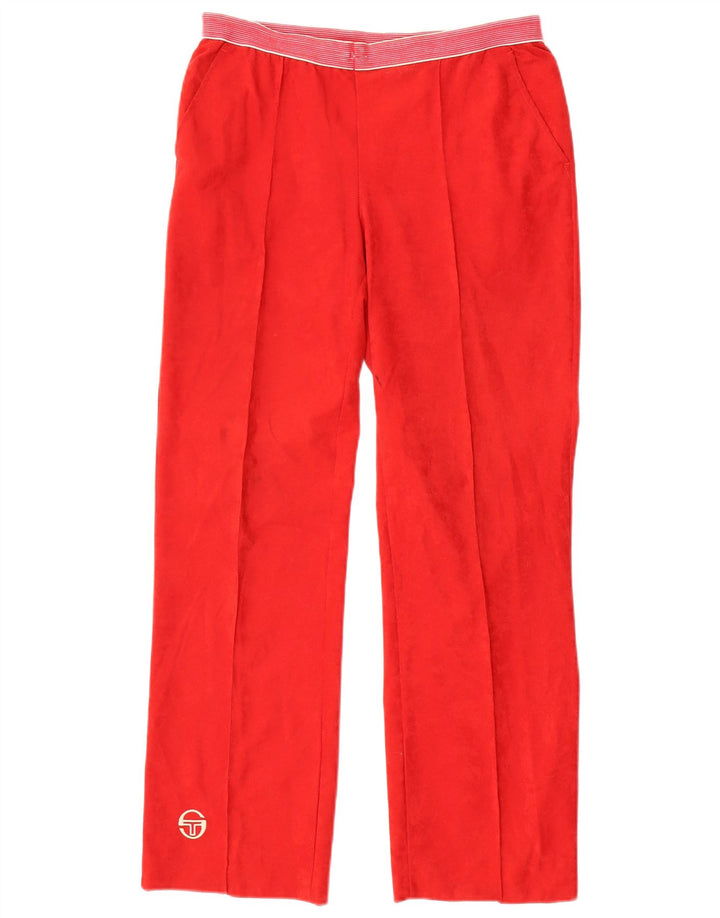 SERGIO TACCHINI Calça de treino feminina IT 48 XL W34 L29 Triacetato vermelho