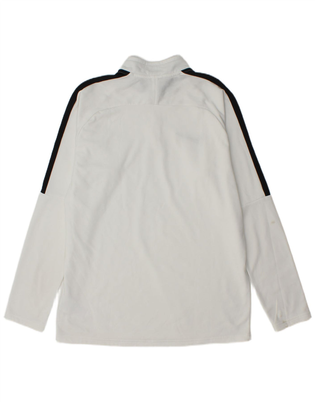 Pulôver Nike masculino Dri Fit com gola zip e moletom grande bloco colorido branco