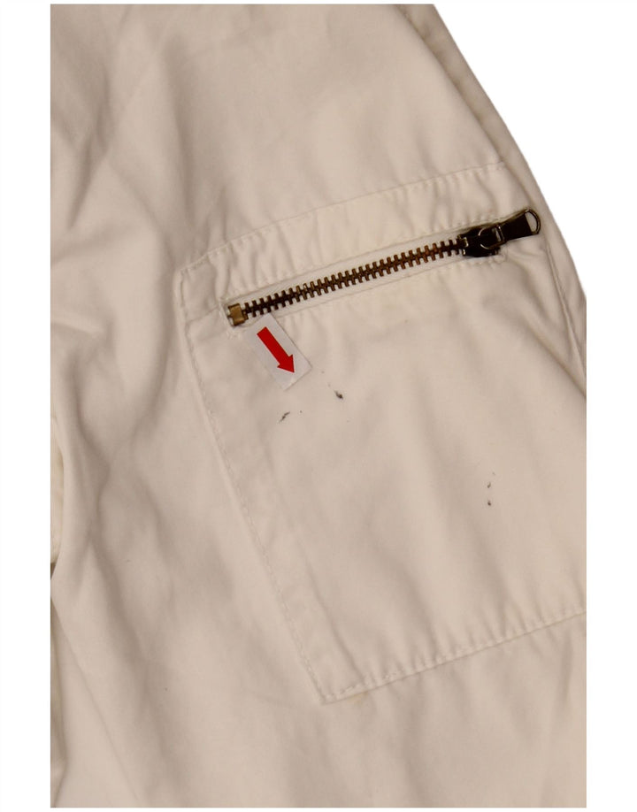 Cesare Paciotti 4US jaqueta bomber masculina com capuz IT 50 grande off white