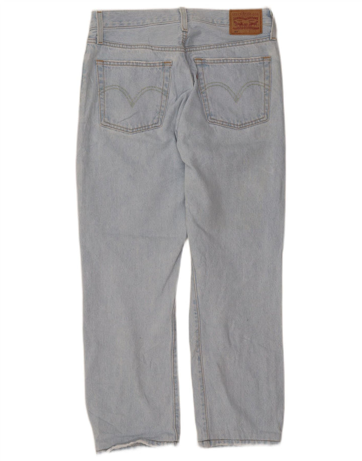 Calça jeans feminina Levi's 501 Straight W28 L25 azul algodão clássico