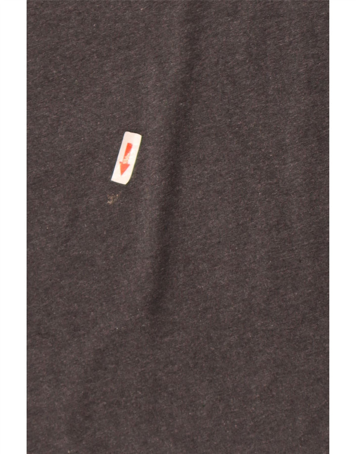 Camiseta masculina Hugo Boss Top algodão cinza médio