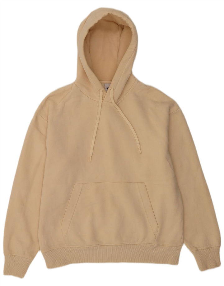 Zara Mens Hoodie Jumper Médio Algodão Bege
